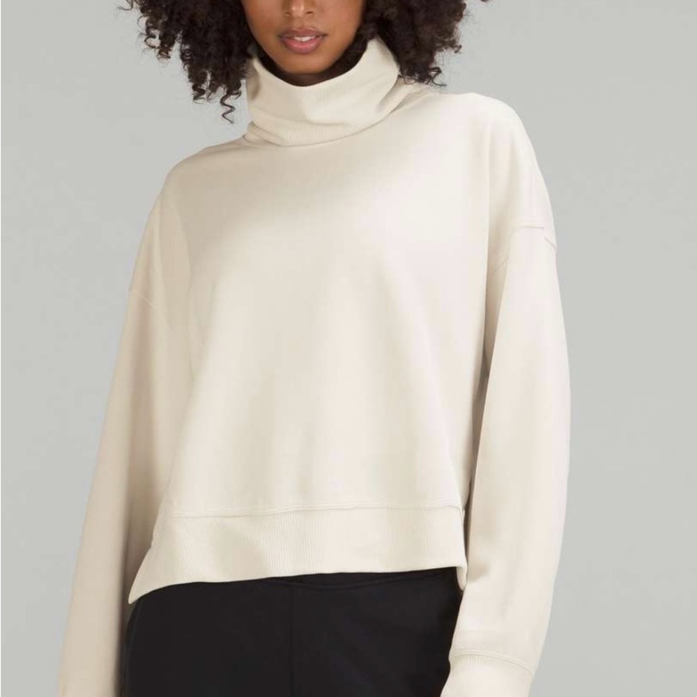 Lululemon Athletica Cream Cowl Neck Sweater Softstreme